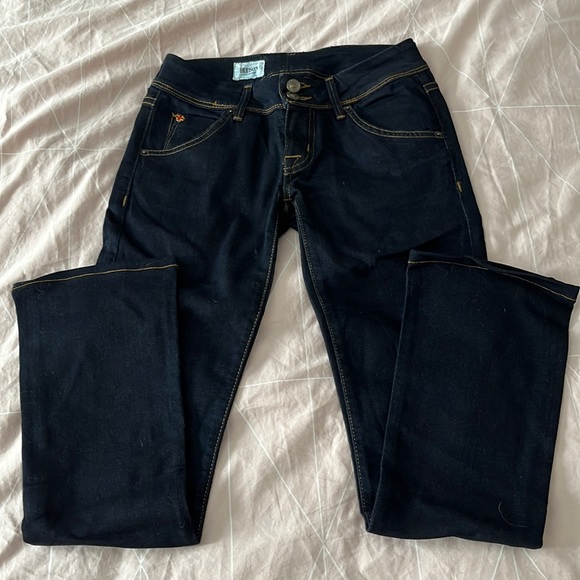 Hudson jeans size 24, Low rise i had them taken in at the waist and length. - Picture 1 of 3